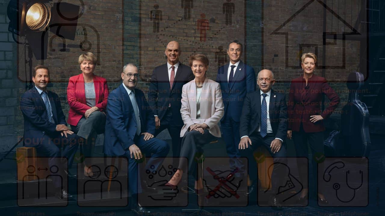 Le Conseil fédéral. [Chancellerie fédérale suisse / OFSP]